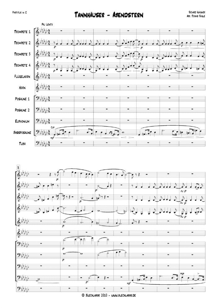 Abendstern from Tannhäuser - Brass Choir - Brass Music Online