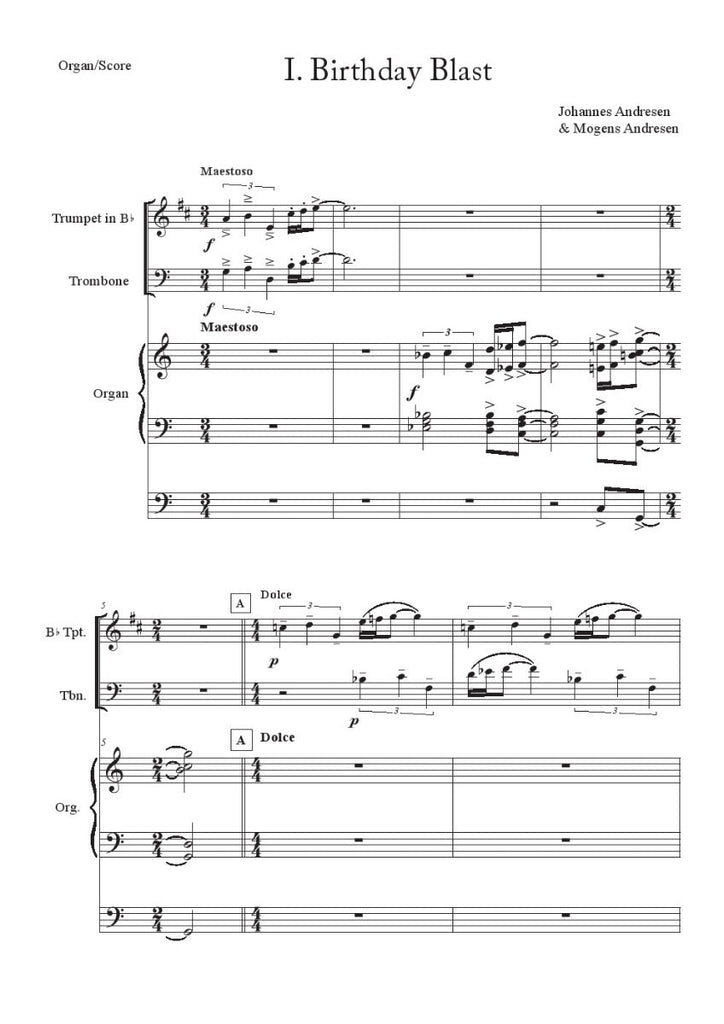 Andresen - EVENTS - Trumpet, Trombone and Organ - Brass Music Online