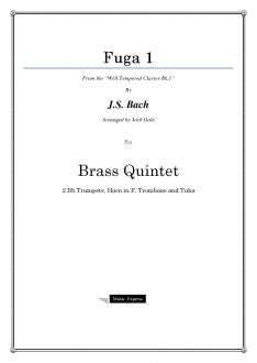 Bach - Fuga No.1 - Brass Quintet - Brass Music Online