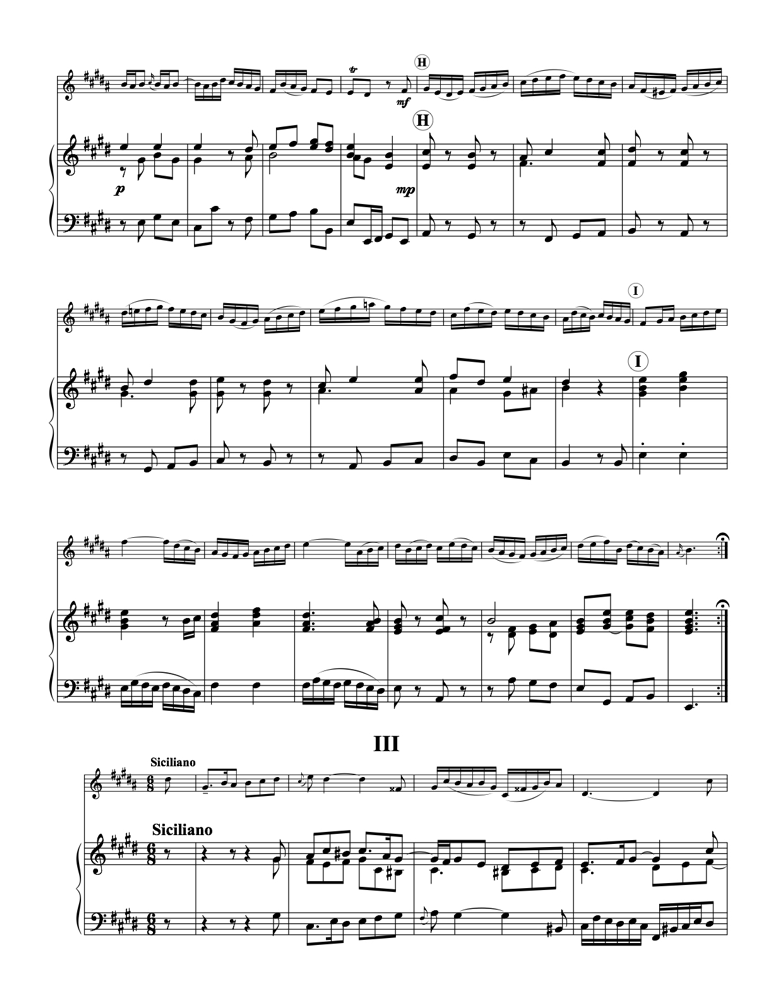 Bach, J S - Sonata in E Major, BMV 1035 - Horn Solo - Brass Music Online