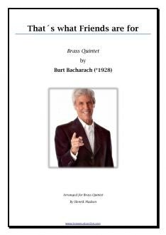 Bacharach - Thats what Friends are for - Brass Quintet - Brass Music Online
