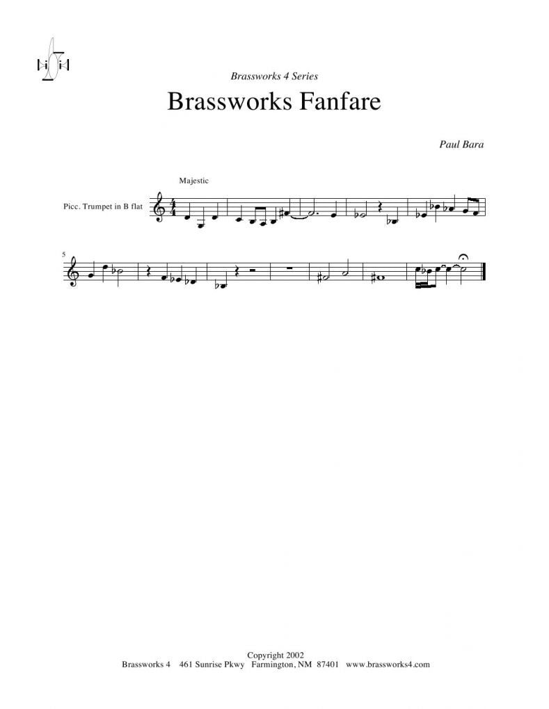 Bara - Brassworks Fanfare - Brass Quartet - Brass Music Online