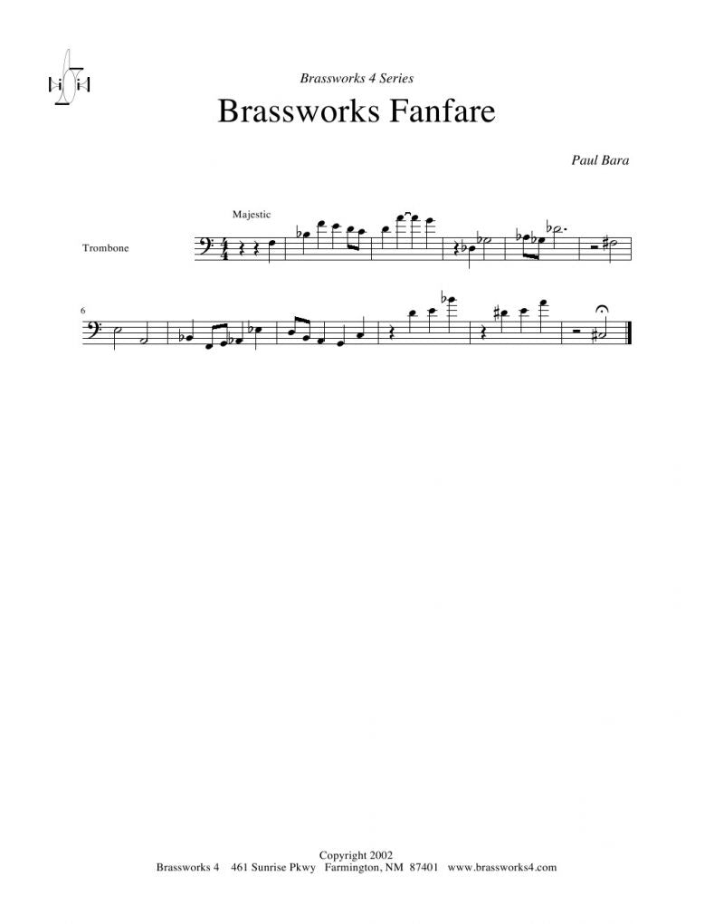 Bara - Brassworks Fanfare - Brass Quartet - Brass Music Online