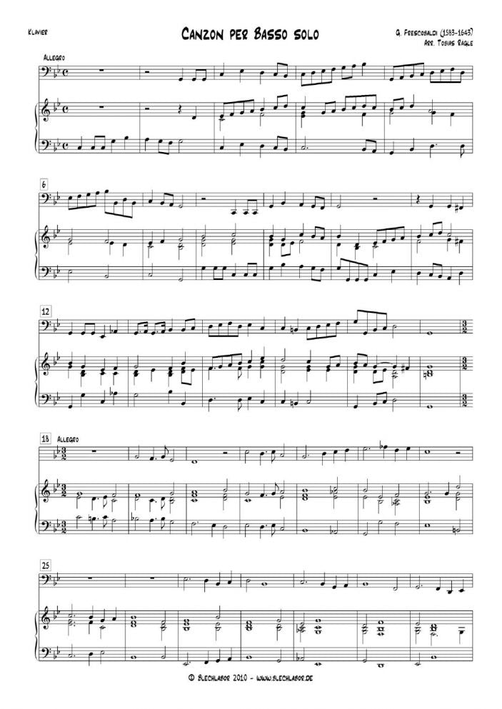 Frescobaldi - Canzon for Bass Trombone and Piano