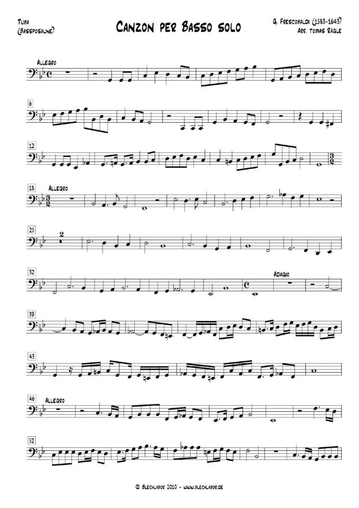 Frescobaldi - Canzon for Tuba and Piano