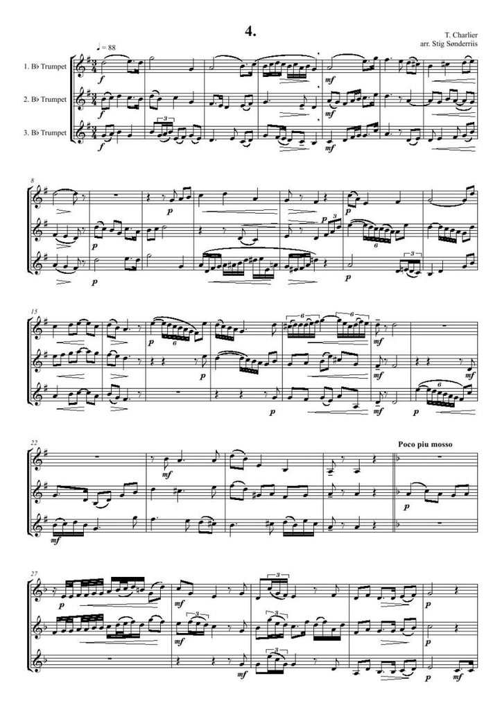 Charlier for 3 Trumpets - Brass Music Online