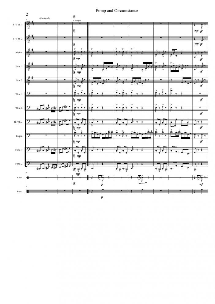 Pomp and Circumstance March No. 1 - Brass Choir