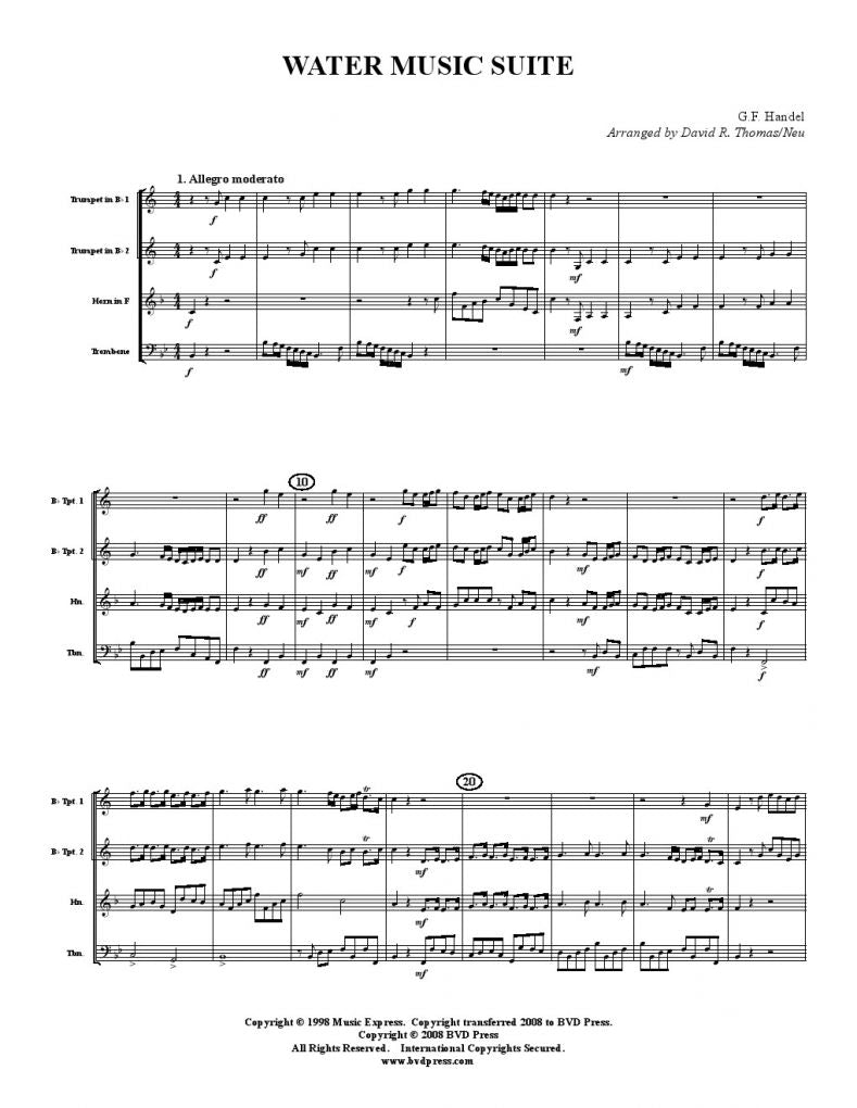 Handel - Winter Music Suite - Brass Quartet