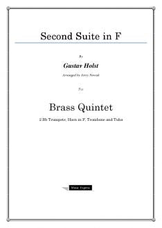 Holst - Second Suite in F - Brass Quintet