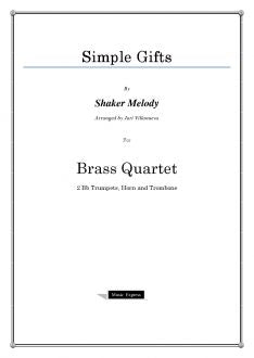 Melody - Simple Gifts - Brass Quartet