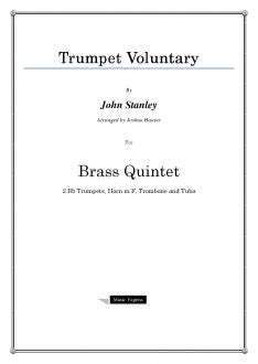 Stanley - Trumpet Voluntary - Brass Quintet