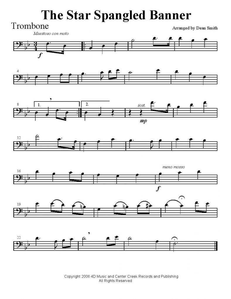 The Star Spangled Banner - Brass Quintet