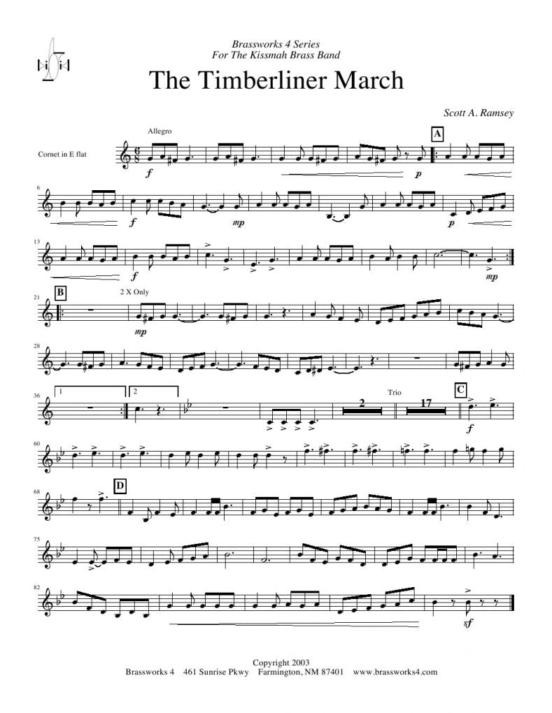Ramsey - The Timberliner March - Brass Ensemble