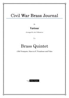 Various - Civil War Brass Journal - Brass Quintet