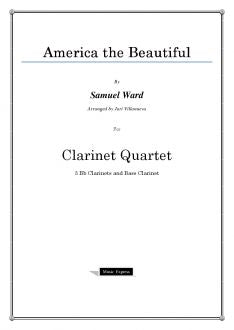 Ward - America the Beautiful - Clarinet Quartet