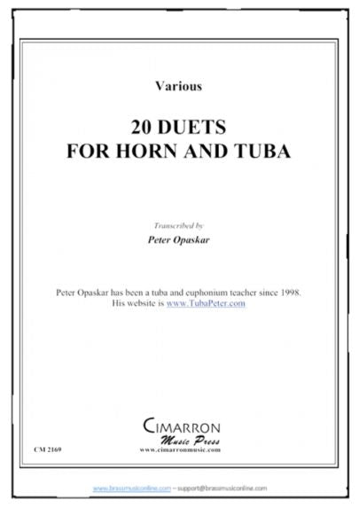 Various 20 Duets For Horn And Tuba Brass Music Online 5100