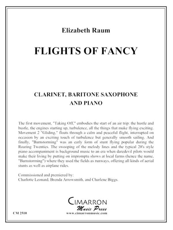 Raum - Flights of Fancy - Clarinet, Baritone Saxophone and Piano