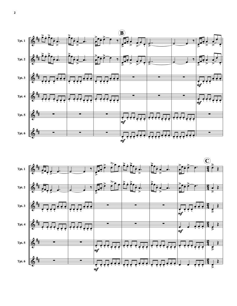 Ackley, J - Fanfare - Trumpet Sextet - Brass Music Online
