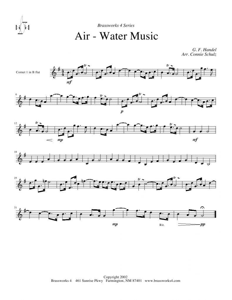 Handel - Air from Water Music - Brass Quartet