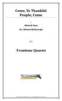 Alfred - Come, Ye Thankful People, Come - Trombone Quartet - Brass Music Online
