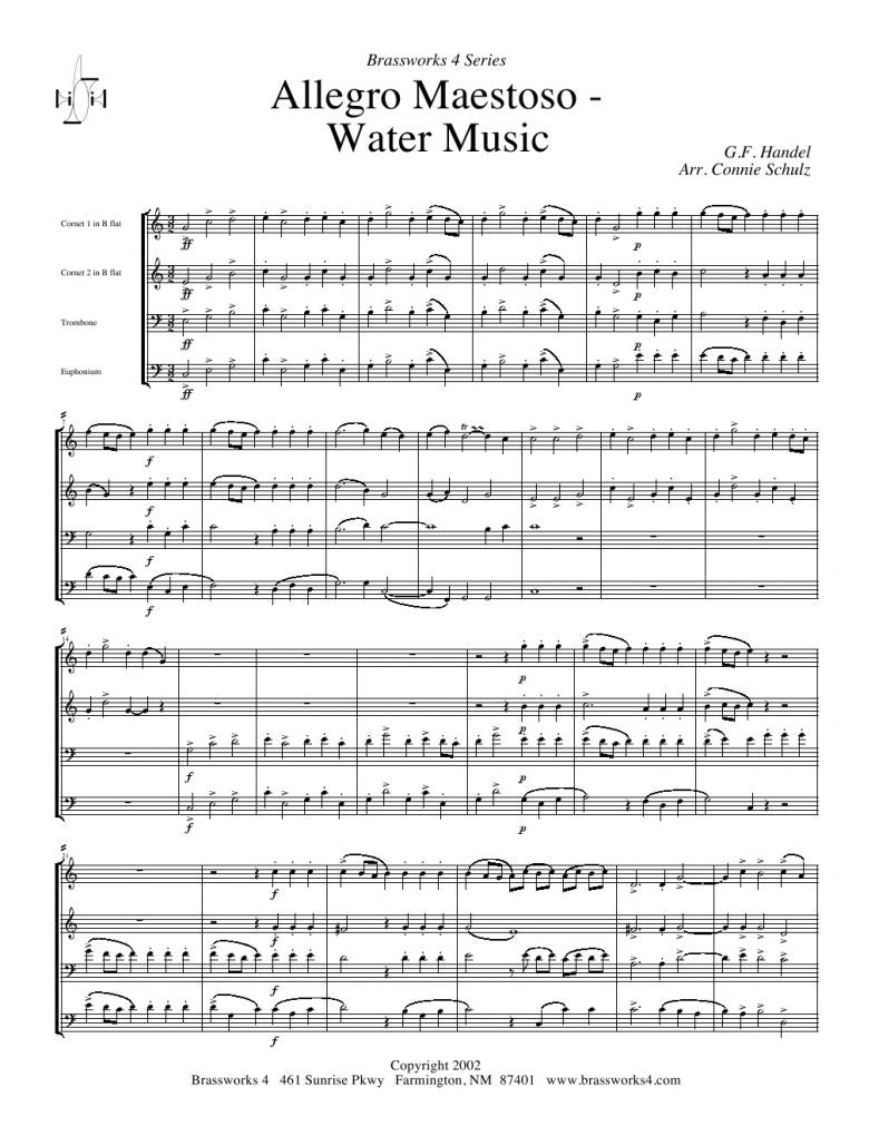 Handel - Allegro Maestoso from Water Music - Brass Quartet