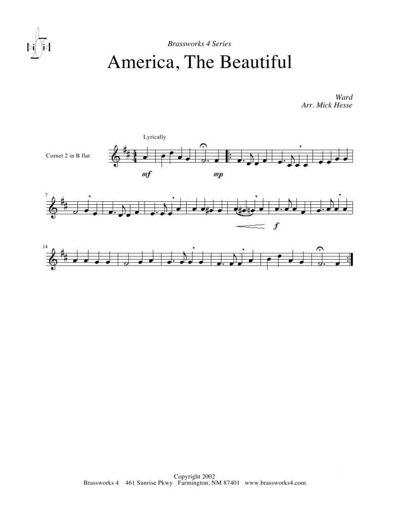 Ward - America the Beautiful - Brass Quartet