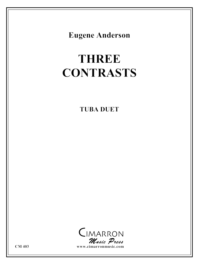 Anderson - Three Contrasts for Two Tubas - Euphonium/Tuba Duet - Brass Music Online