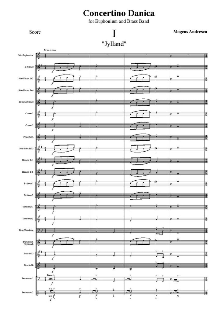 Andresen - Concerto Danica - Euphonium and Brass Band - Brass Music Online