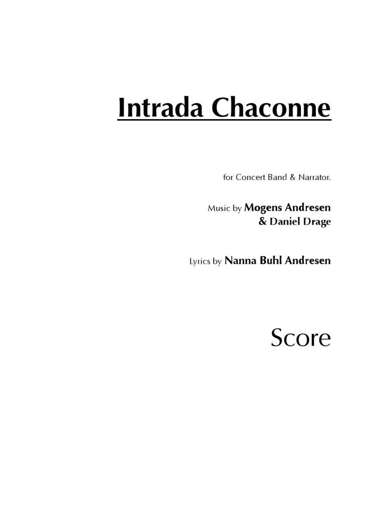 Andresen - Intrada Chaconne - Narrator and Concert Band - Brass Music Online