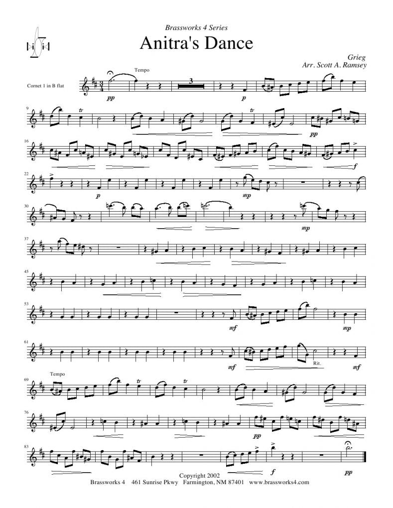 Grieg - Anitra's Dance - Brass Quartet
