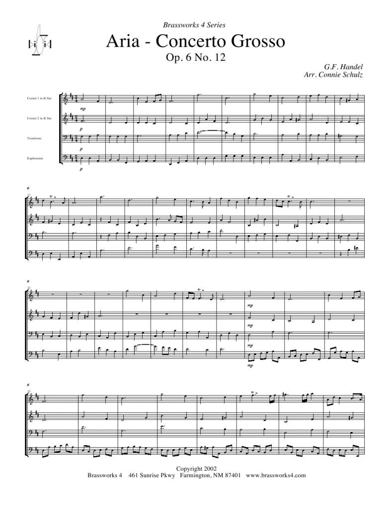 Handel - Aria-Concerto Grosso - Brass Quartet