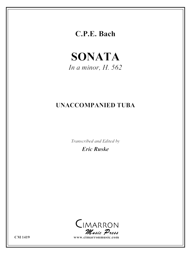 Bach, CPE - Sonata in a minor, H. 562 - Tuba Unaccompanied - Brass Music Online