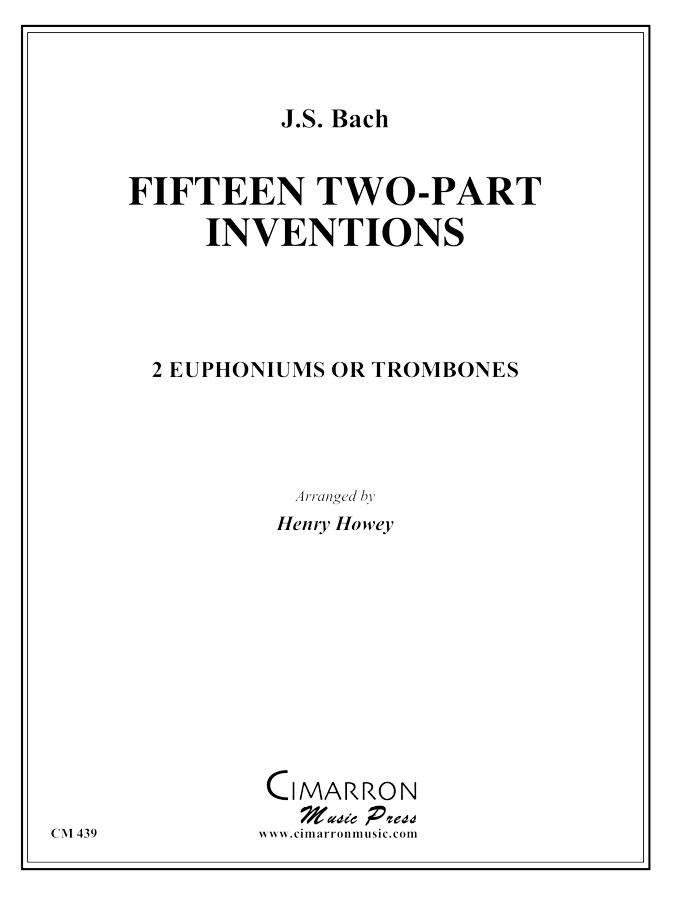 Bach, J S - 15 Two-Part Inventions - Euphonium or Trombone Duet - Brass Music Online