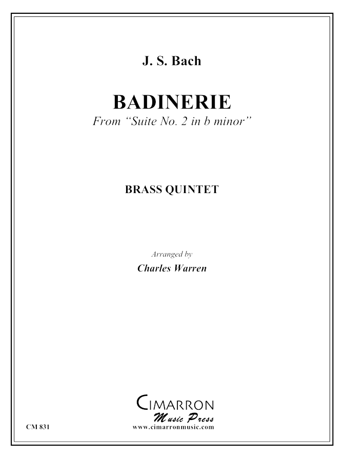 Bach, J S - Badinerie from Suite #2 in B min. - Brass Quintet - Brass Music Online