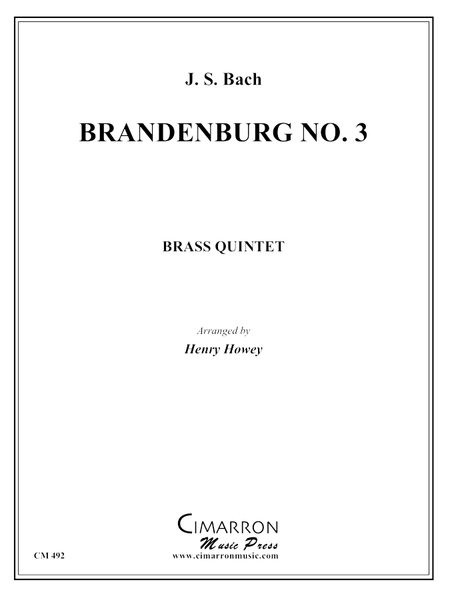 Bach, J S - Brandenburg No. 3 - Brass Quintet - Brass Music Online