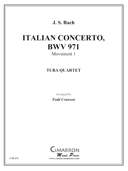 Bach, J S - Italian Concerto - BWV 971, Mvt. 1 - Tuba Quartet (EETT) - Brass Music Online