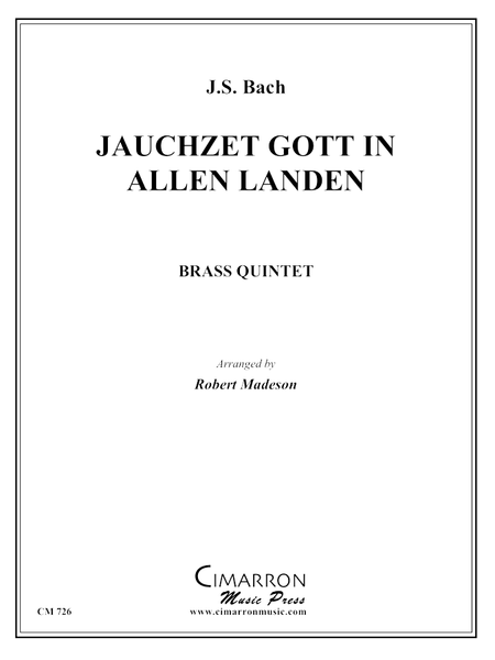 Bach, J S - Jauchzet Gott In Allen Landen - Brass Quintet - Brass Music Online