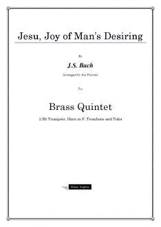 Bach - Jesu, Joy of Man's Desiring - Brass Quintet - Brass Music Online