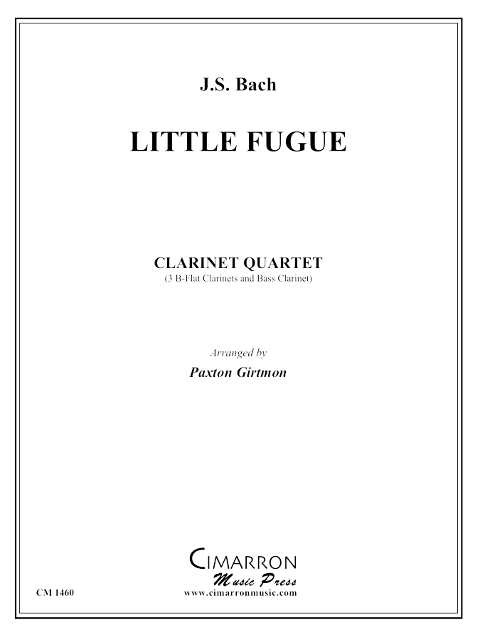 Bach, JS - Little Fugue - Clarinet Quartet - Brass Music Online