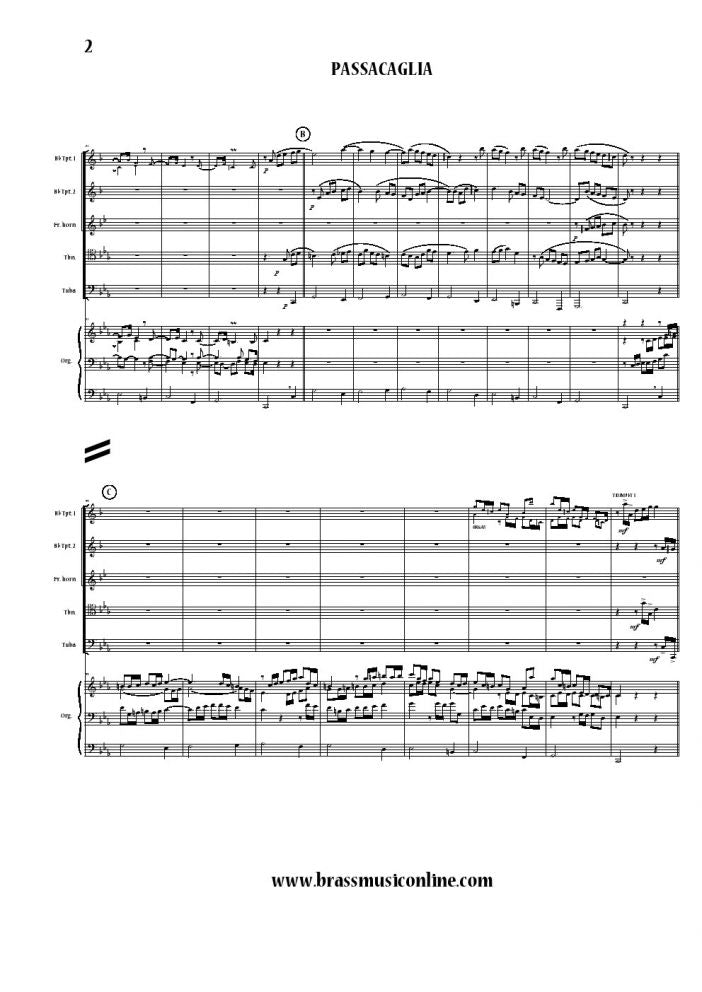 Bach - Passacaglia and Fugue - Brass Quintet and Organ - Brass Music Online