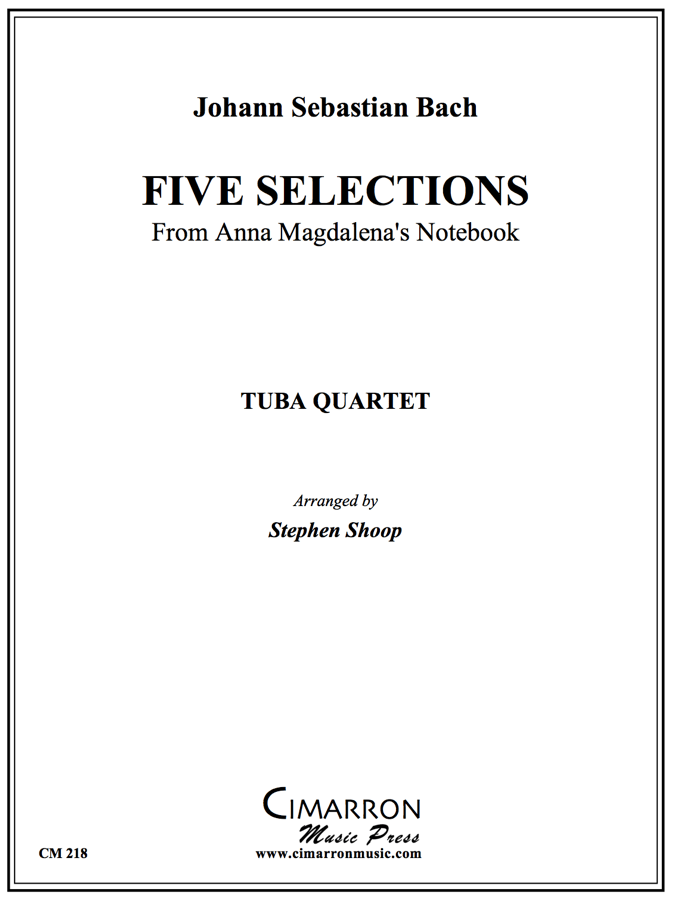 Bach - Selections from Magdalena's Notebook - Tuba Quartet (EETT) - Brass Music Online