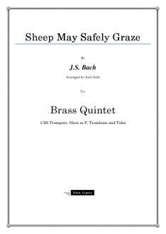 Bach - Sheep May Safely Graze - Brass Quintet - Brass Music Online