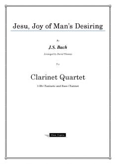 Bach - Jesu, Joy of Man's Desiring - Clarinet Quartet