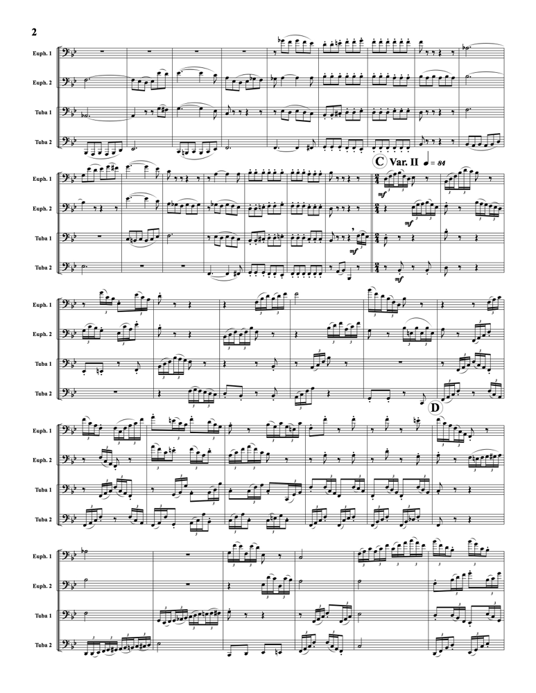 Beethoven, L V - Rule Britannia (4 variations) - Tuba Quartet (EETT) - Brass Music Online