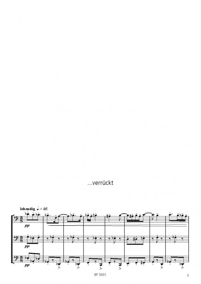 Behle - 3 short character pieces - Trombone Trio - Brass Music Online