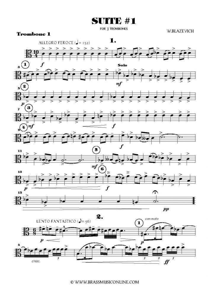 Blazhevich Suite 1 for 3 Trombones