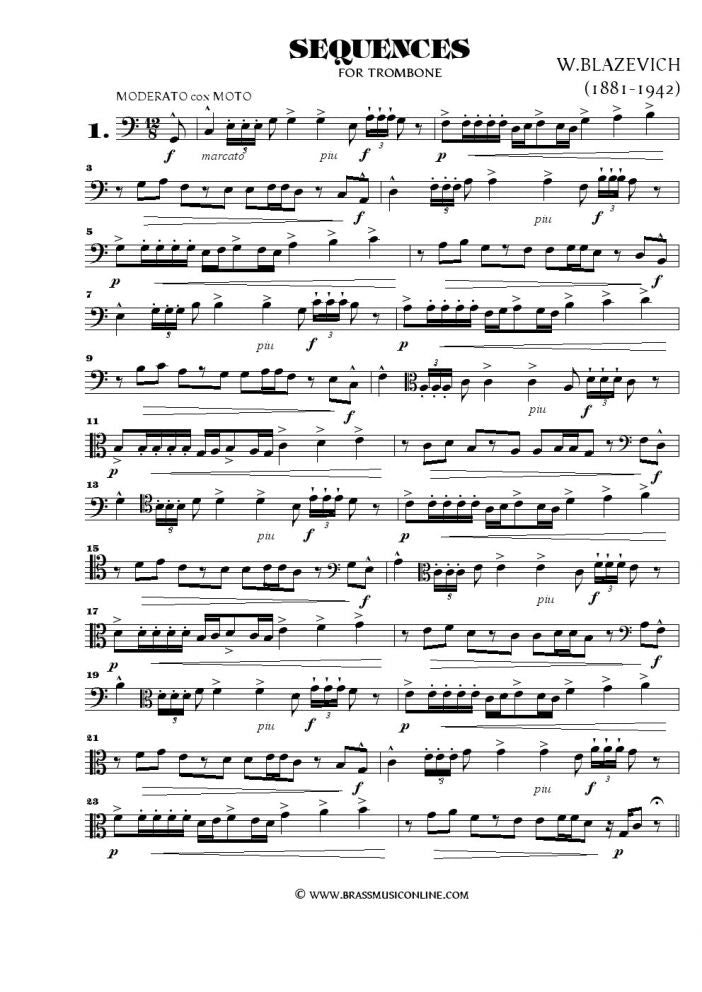 Blazhevich - 26 Sequences for Trombone - Brass Music Online