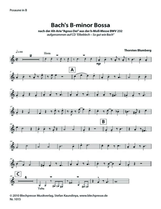Blumberg - Bach's B-Minor Bossa - Brass Quintet - Brass Music Online