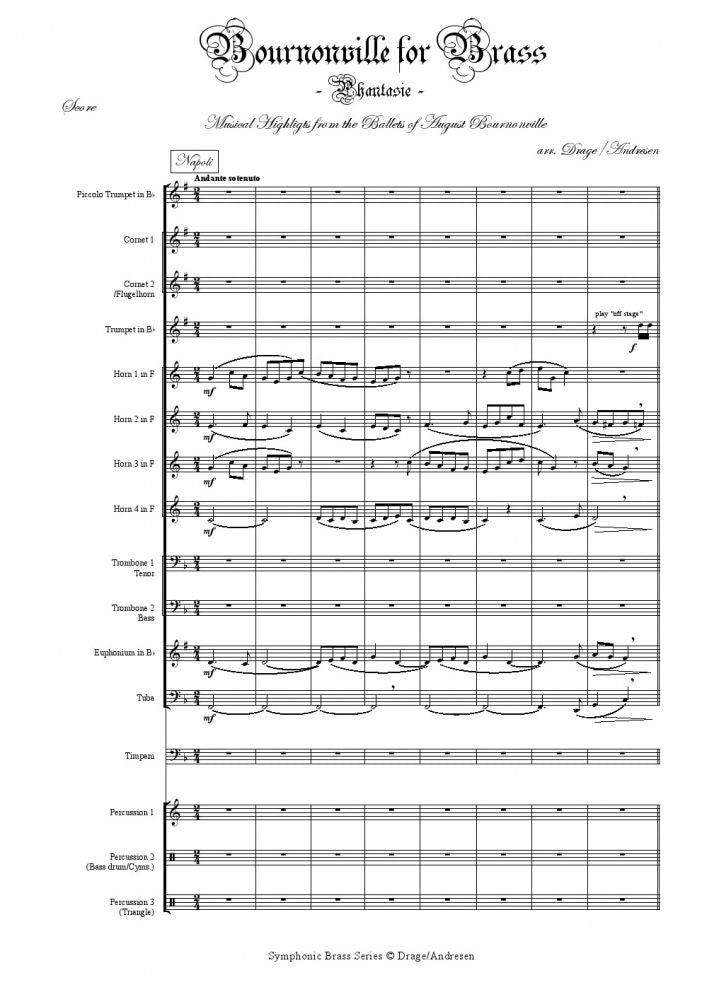Bournonville for Brass - Symphonic Brass Series - Brass Music Online