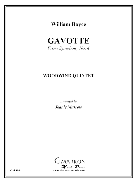 Boyce, W - Gavotte from Symphony #4 - Woodwind Quintet - Brass Music Online